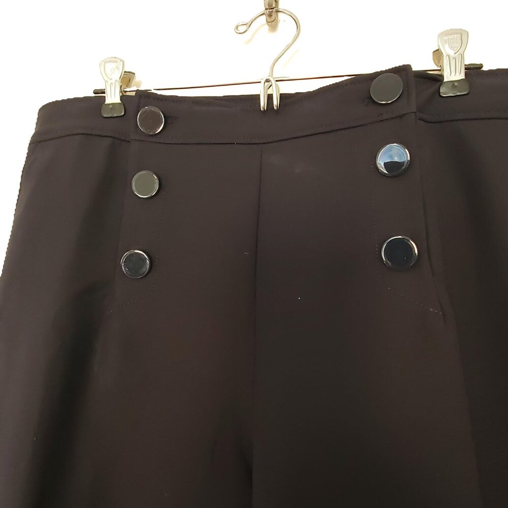 Talbots 16p Sailor Button Wide Leg Pants Indigo - image 3